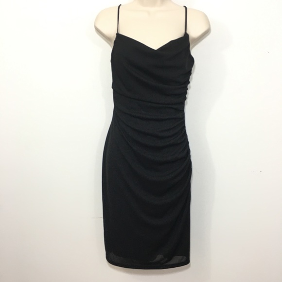 David Meister Dresses & Skirts - David Meister ruched LBD Spaghetti body con dress
